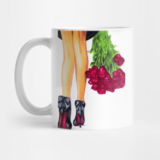 Girl with roses Mug